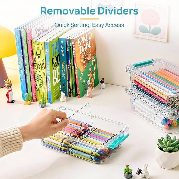 Vtopmart 8 Pack Clear Pencil Box - Image 3