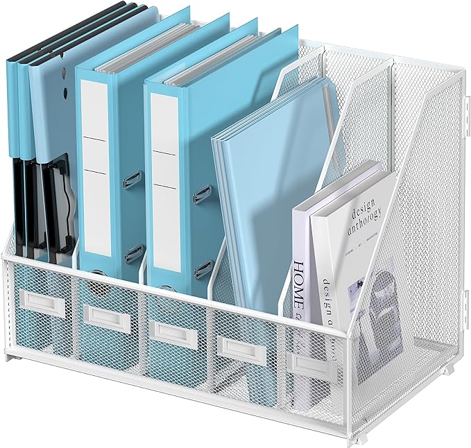 SUPEASY Desk Organizers Metal Desk Magazine File Holder by SUPEASY