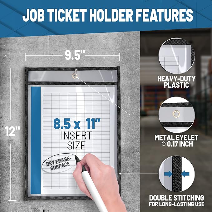 5 Pack Job Ticket Holders 8.5x11 - Image 2