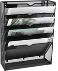 EASEPRES Desk File Organizer Mesh 6-Tier, Hanging Wall Mount Document by EASEPRES
