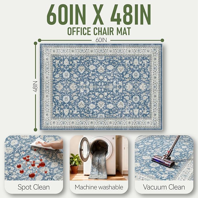 48"x60" Office Chair Mat for Hardwood, Under Desk Chair Mat for Home Office - Image 5