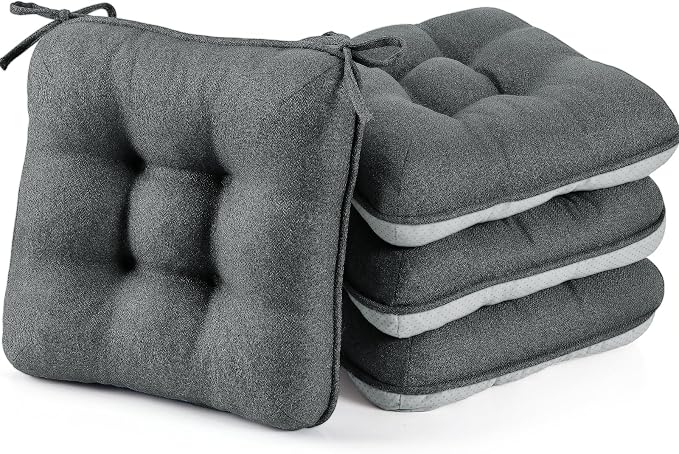 BETU Chair Cushions for Dining Chairs Set of 4, 3.5" Thick Kitchen Table Chair by BETU
