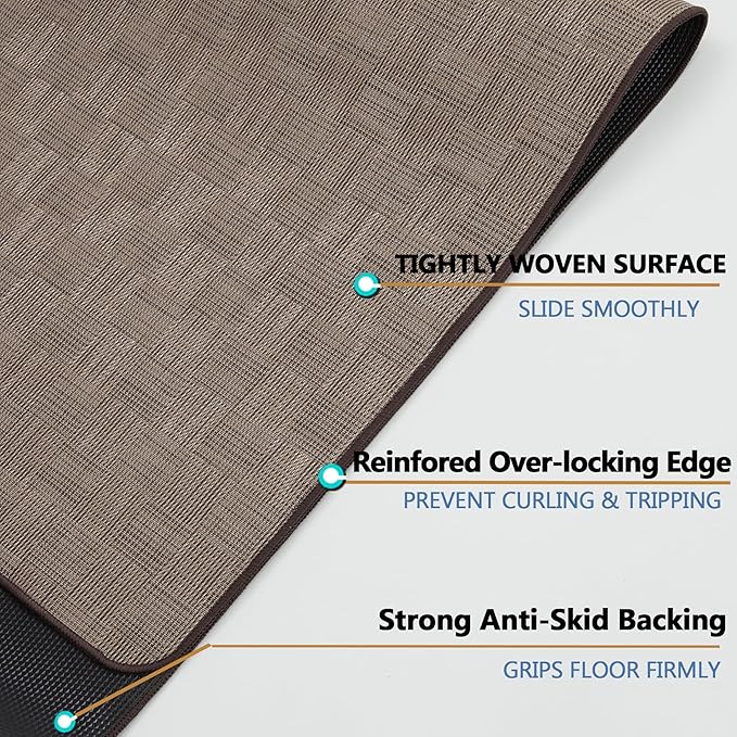 Chair Mat for Hardwood Floor, 50x63 Desk Computer Chair Mat for Hard Wood & - Image 3