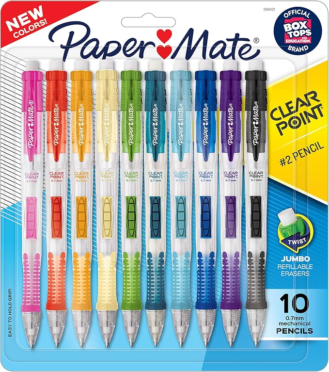 Paper Mate Clearpoint Mechanical Pencils, 0.7mm HB #2 Pencil Lead, 2 Pencils by Unknown