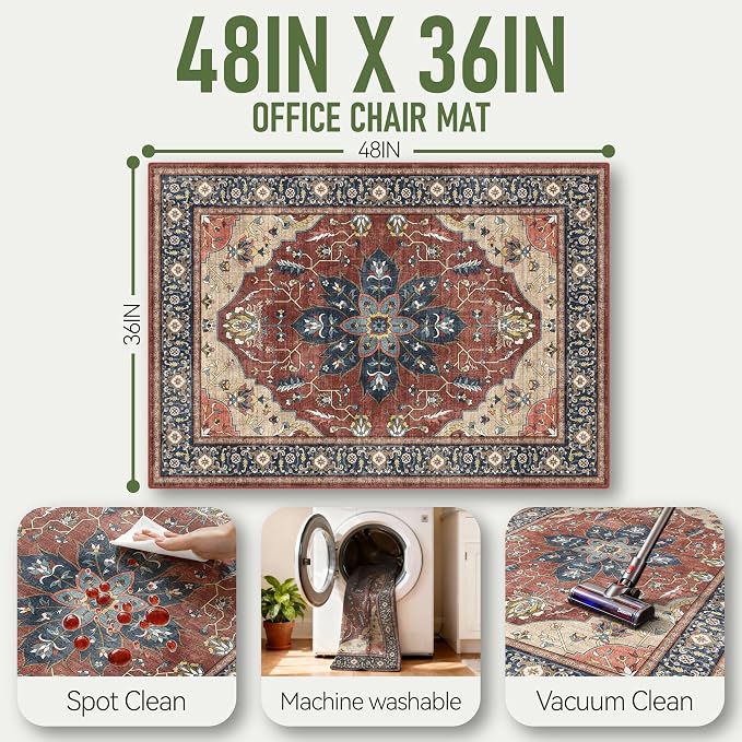 36"x48" Office Chair Mat for Hardwood, Under Desk Chair Mat for Home Office - Image 3