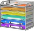Cawukege 6 Tier Paper Organizer, Mesh Desk Organizer, Metal File Organizer by Cawukege