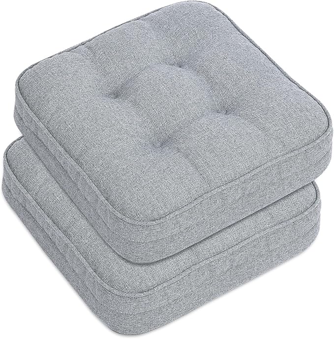 GOFORIT Chair Cushions Set of 2, Tufted Shredded Memory Foam Chair Pads by Unknown