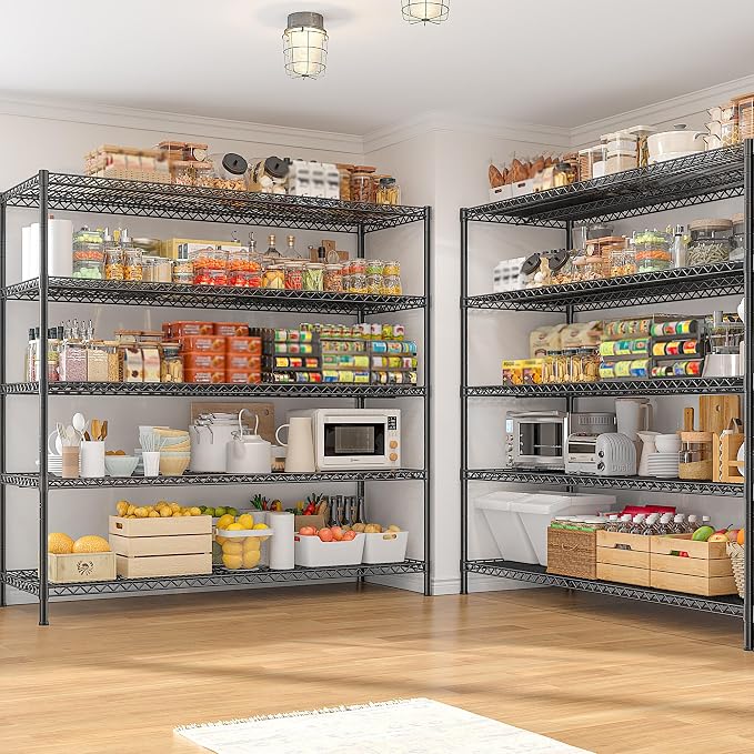 REIBII 3200LBS Storage Shelves 55.5" W Garage Shelving Heavy Duty 5 Tier - Image 4