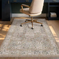 Vintage 4x5 Office Chair Mat for Hardwood Floors, Moss Non-Slip Desk Rug by JTJ