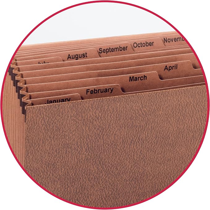 Smead TUFF Expanding File, 12 Pockets, Flap and Cord Closure, Letter Size - Image 3
