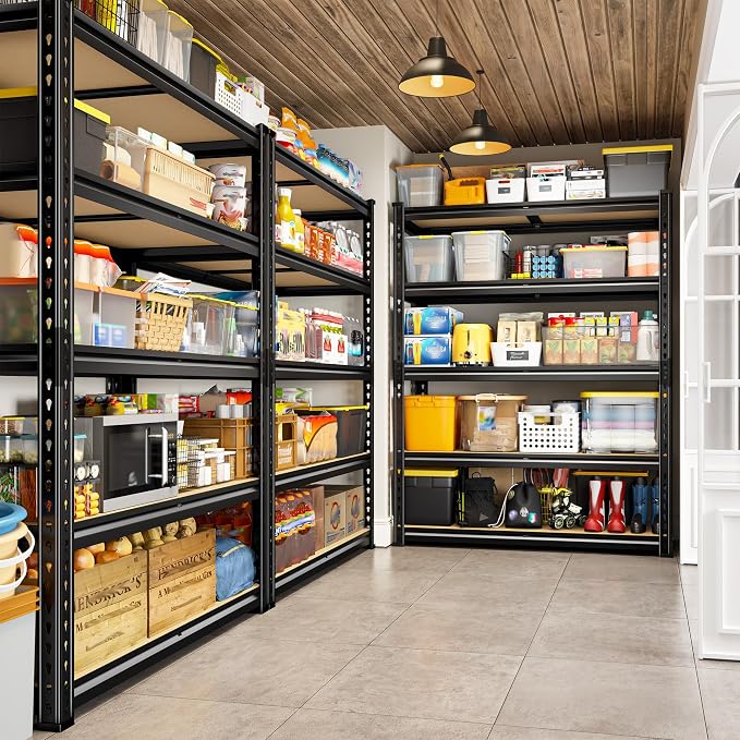 REIBII 5 Tier Garage Shelving for Pantry, Adjustable Storage Shelves | 35.5" W - Image 2