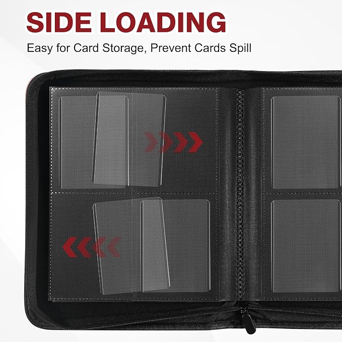 Toploader Binder, Holds 160 Toploaders, 100 Toploaders INCLUDED, 4-Pocket PU - Image 7