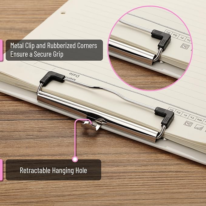 Mr. Pen- Plastic Clipboard, 12.5" x 9", 2 Pack | Silk Cream Clipboard Plastic - Image 3