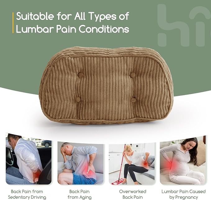 HIGOGOGO Lumbar Support Pillow for Recliner Chair/Accent Chair/Couch/Office - Image 6