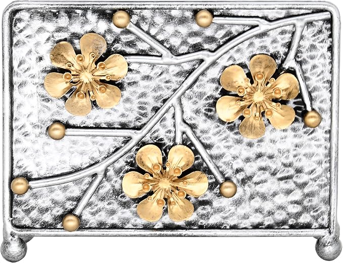 OwlGift Sakura Napkin Holder, Cherry Blossom Design Metal Freestanding Tissue - Image 4