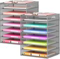Lavatino 2 Pack 8-Tier Office Desk File Organizer, Letter Tray Paper Organizer by Lavatino