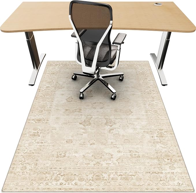 Office Chair Mat for Hardwood Floor, Anti-Slip Under Desk Mat Rug for Rolling by Unknown