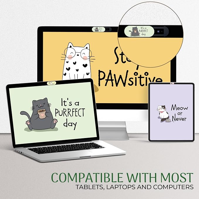 MESMOS Webcam Cover Slide, Cat Lovers Gifts - Image 2