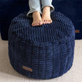 HIGOGOGO Pouf Ottoman Stuffed Round Modern Foam Filled Foot Rest Poufs by HIGOGOGO