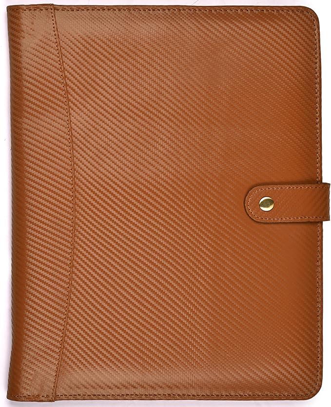 LEATHER VILLAGE Portfolio Professional Organizer – Carbon Fiber Genuine Leather by LeatherVillage