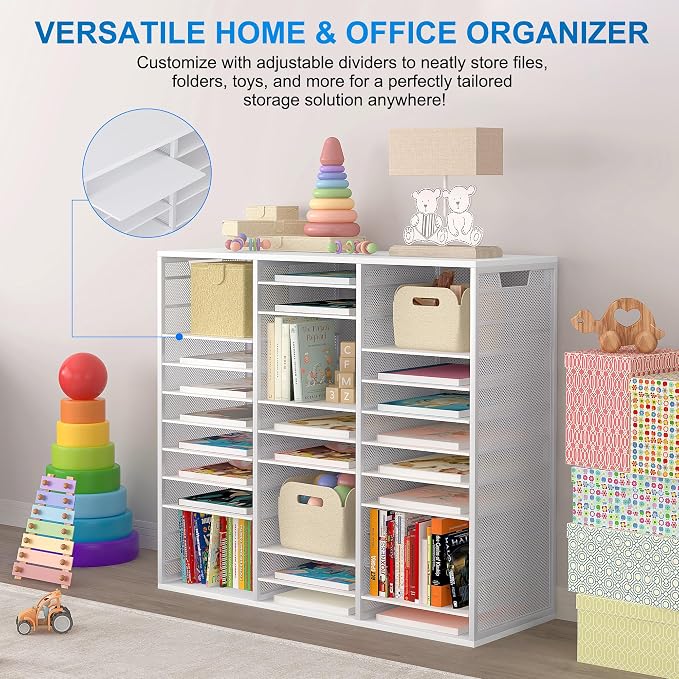 Mail Sorter Adjustable Countertop Mail Holder, Heavy Duty Literature Organizer - Image 5