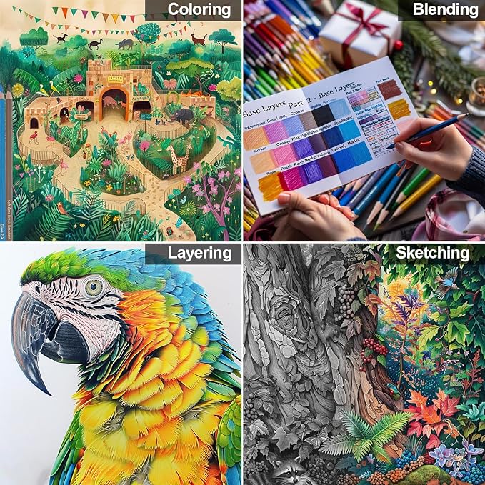 Yagol Colored Pencils for Adult Coloring Books, 72 Color Pencil Set, Soft Core - Image 4