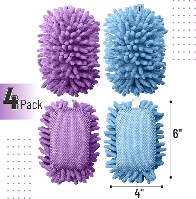 Mr. Pen- Magnetic Microfiber Shag Whiteboard Erasers, 4 Pack | Dual Surface - Image 2
