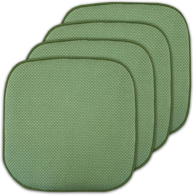 Sweet Home Collection 4 Pack Memory Foam Honeycomb Nonslip Back 16" x16" by SweetHomeCollection