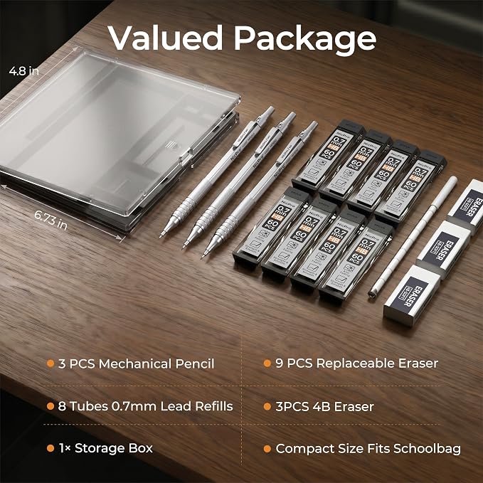 Nicpro 0.7 Metal Mechanical Pencil Set - Image 7