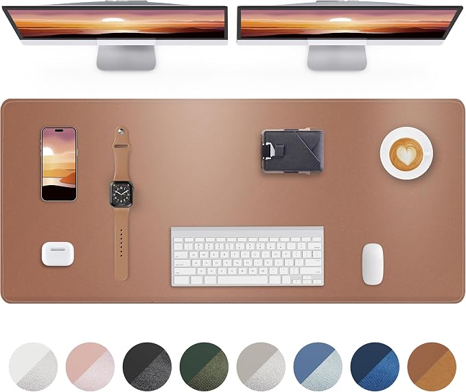 Large Desk Mat - 48" x 17"Leather Desk Pad Protector, Office Desk Mat, Non-Slip by AFIING