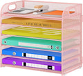 Cawukege 6 Tier Paper Organizer, Mesh Desk Organizer, Metal File Organizer by Cawukege