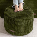HIGOGOGO Pouf Ottoman Stuffed Round Modern Foam Filled Foot Rest Poufs by HIGOGOGO