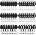 Simetufy 50 Pcs Badge Reels Retractable Black Keychain by Simetufy