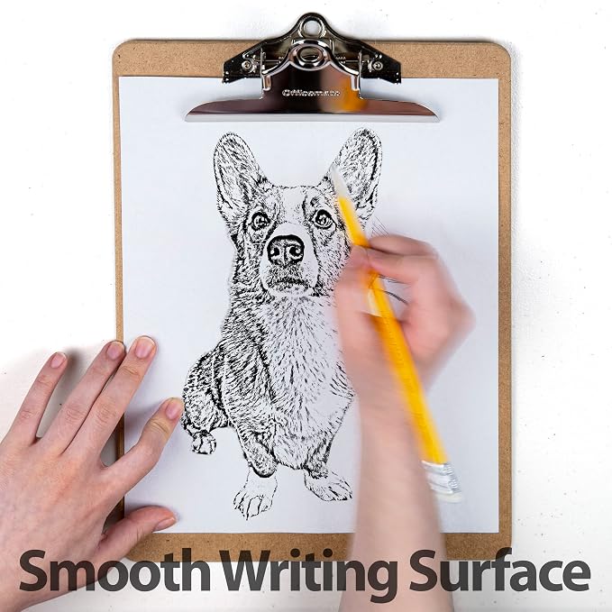 Officemate Recycled Wood Clipboard, Letter Size | 2 Pack | 6 Inch Clip | Brown - Image 3