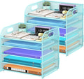 Cawukege 2 Pack 5 Tier Paper Organizer, Letter Tray by Cawukege