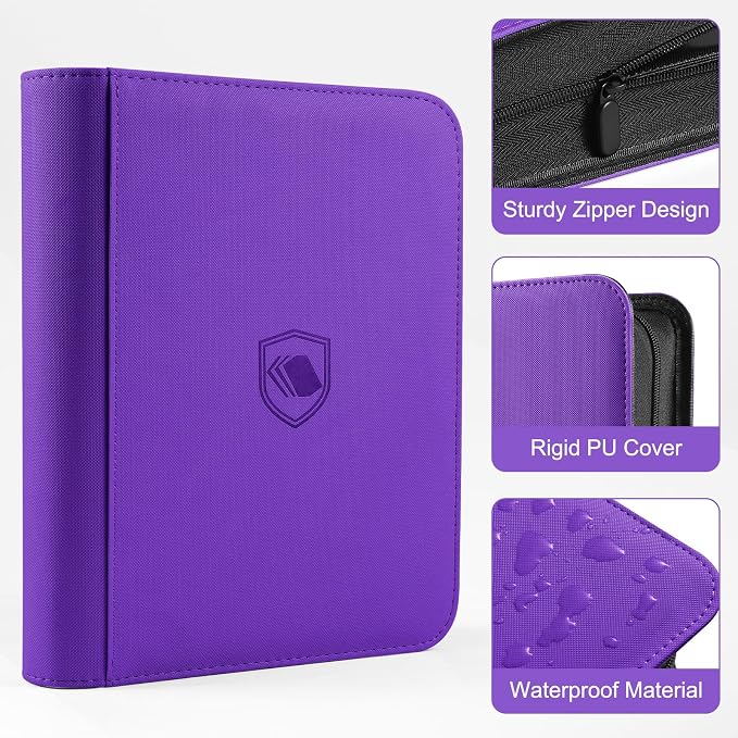 Toploader Binder, Holds 160 Toploaders, 100 Toploaders INCLUDED, 4-Pocket PU - Image 3
