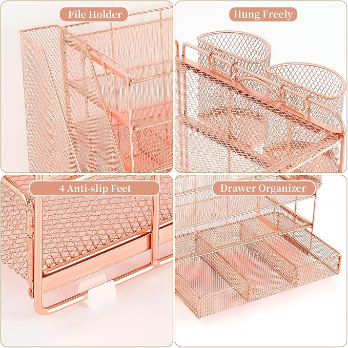 OPNICE Desk Organizers and Accessories, 4-Tier Desktop File Organizer - Image 7