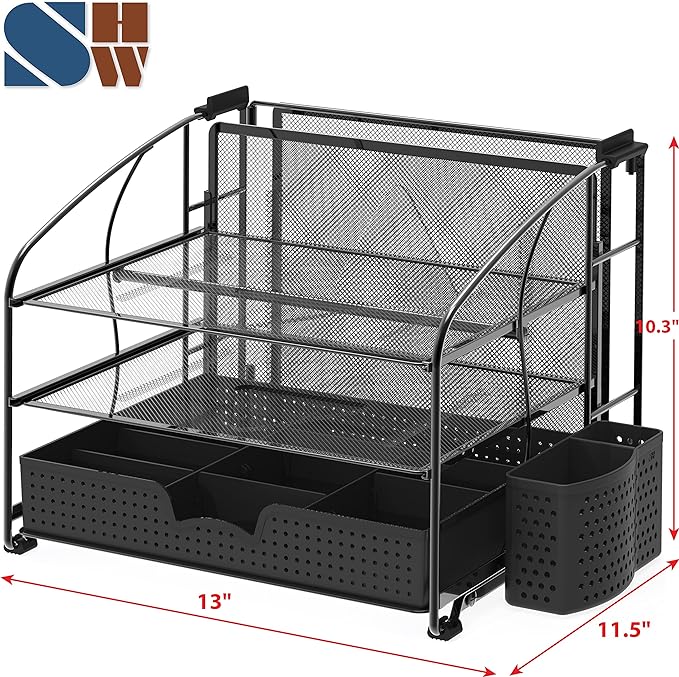 Simple Houseware 3-Tier Desk Organizer - Image 3