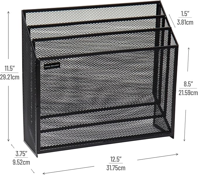 Mind Reader Metal Mesh File Organizer - Image 3