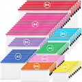 JARLINK 72 Pack 8 Sizes Mesh Pouch, 9 Colors, Waterproof Zipper File Bags by JARLINK