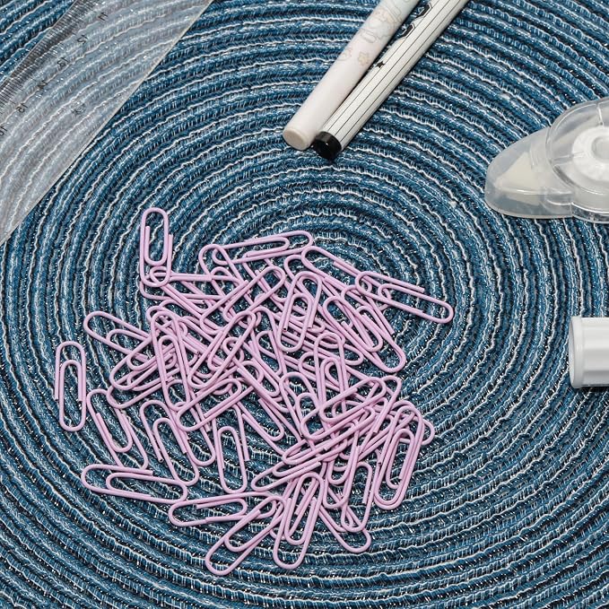 100 Pcs Purple Paper Clips, 1.1 Inch Colorful Paperclips | Vinyl Coated - Image 4