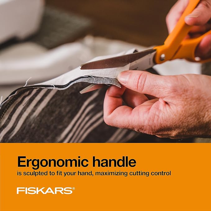Fiskars 8" Original Orange-Handled Stainless Steel Scissors, Ergonomic and - Image 5