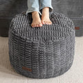 HIGOGOGO Pouf Ottoman Stuffed Round Modern Foam Filled Foot Rest Poufs by HIGOGOGO