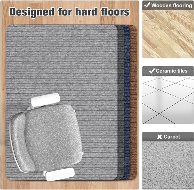 Placoot Desk Chair Mat for Hardwood Floor & Tile 55"x35" Office Chair Mat for - Image 4