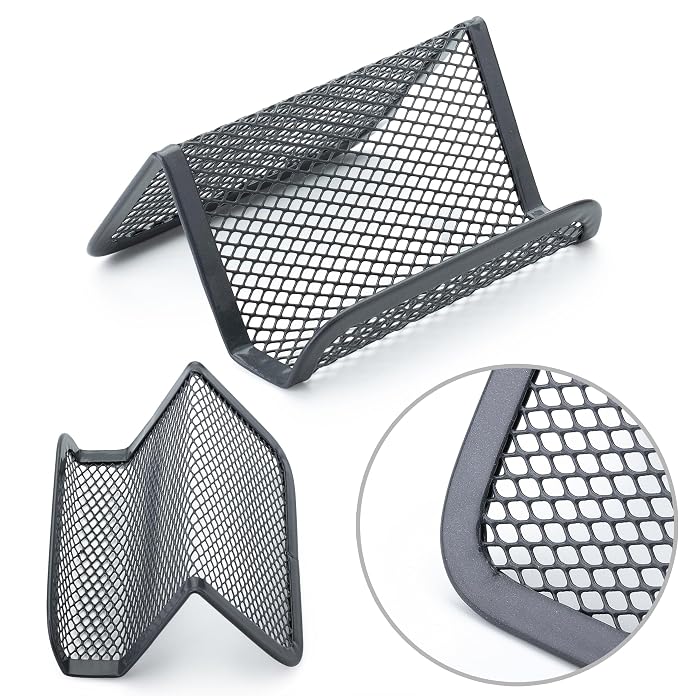 Mr. Pen- Metal Mesh Business Card Holders, 3 Pack, and Business Use, Flat and - Image 7