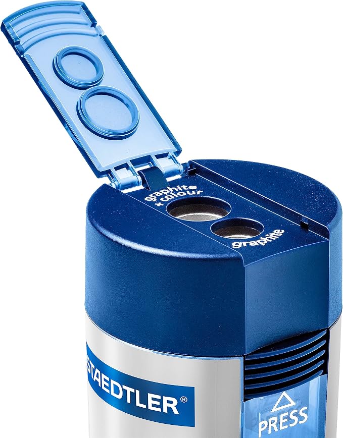 STAEDTLER Double-Hole Tub Pencil Sharpener: Dual Size Manual Sharpener - Image 5