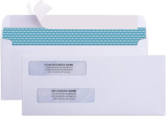 Aimoh 500#8 Double Window Self Seal Security Envelopes - Image 2