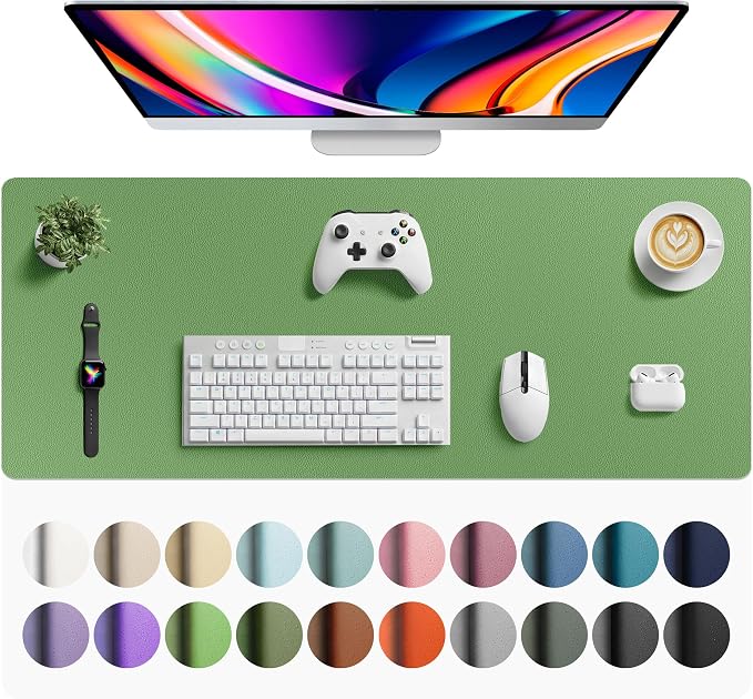 Aothia Faux Leather Desk Mat by AothiaSimpleNaturalUnique