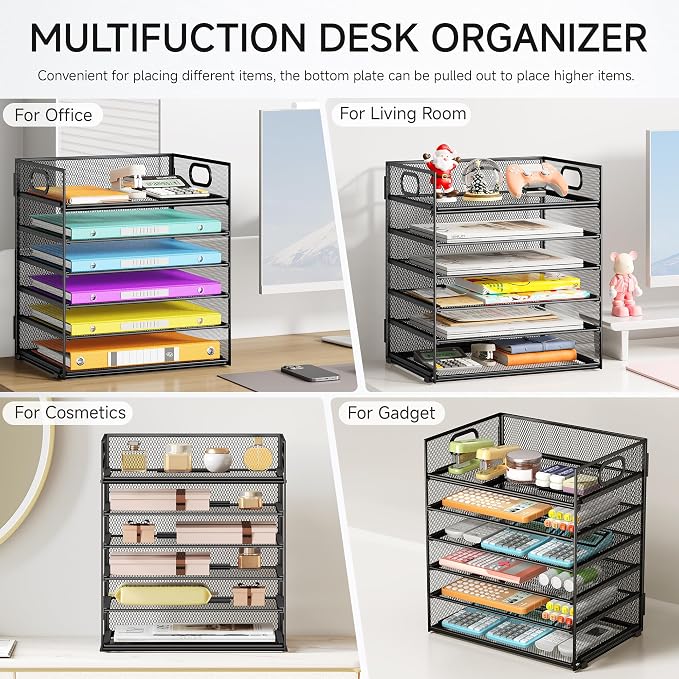 6 Tray Paper Organizer Letter Tray - Image 5