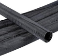 Black Braided Cable Management Sleeves, 1/2"-12Feet | Wire Loom Tubing by BuyUneed